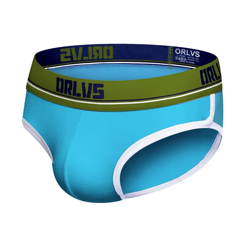 Orlvs summer new men's underwear cotton comfortable breathable sexy hip raising briefs men's or199