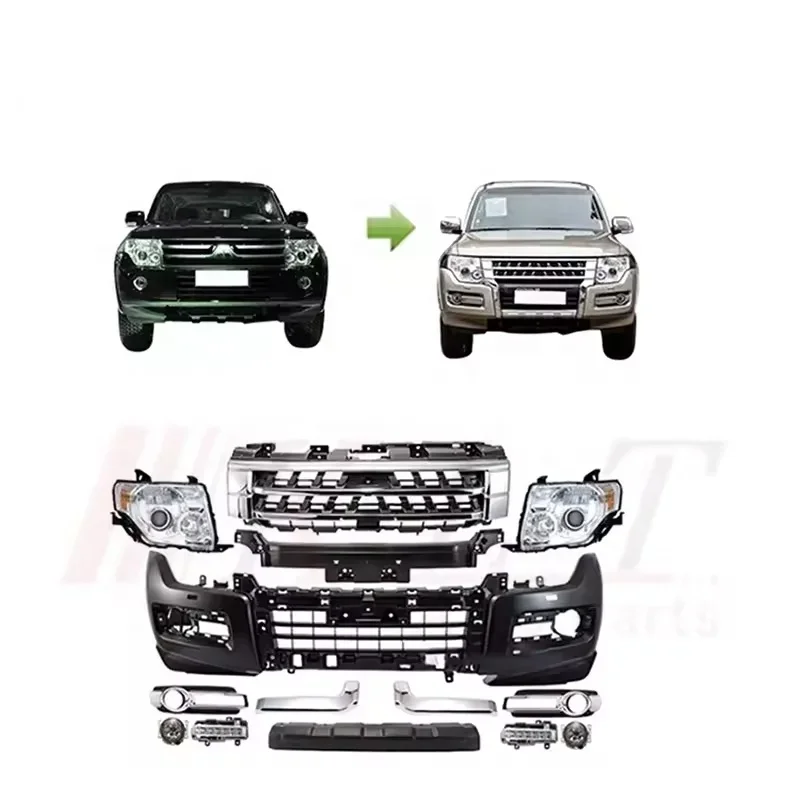 

KLT 4X4 Car Accessories Front Bumper Body Kit for Pajero V93 V97 2015 2018 Upgrade To V98 2019