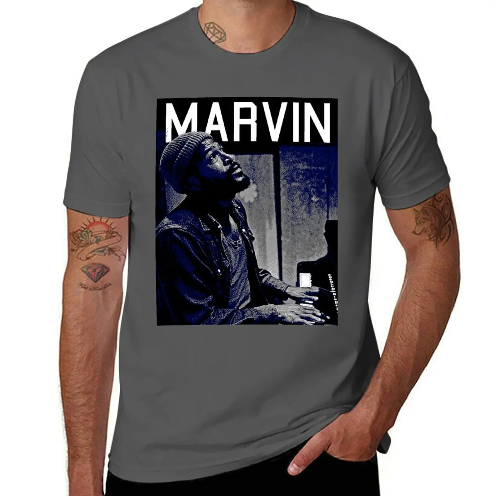 

marvin gaye tribute T-Shirt t shirt man plain graphic t shirts for man man t shirt cotton T-Shirt