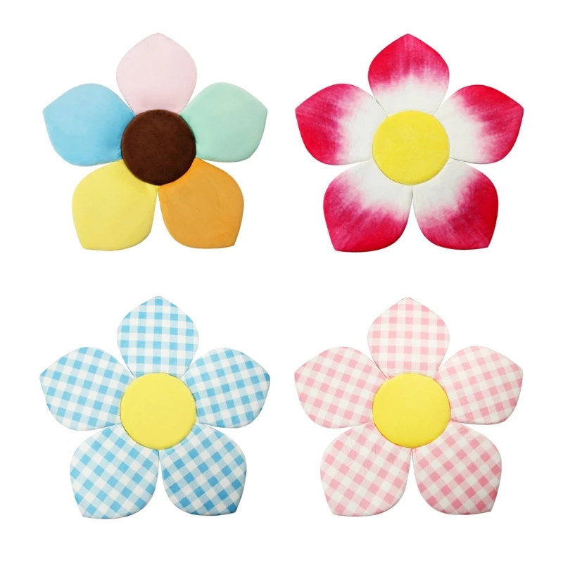 57EE Flower Baby Bath Pad Infant Comfort Bathtub Mat Tub Support Lounger Sink Bath Cushion Newborn Photo Props