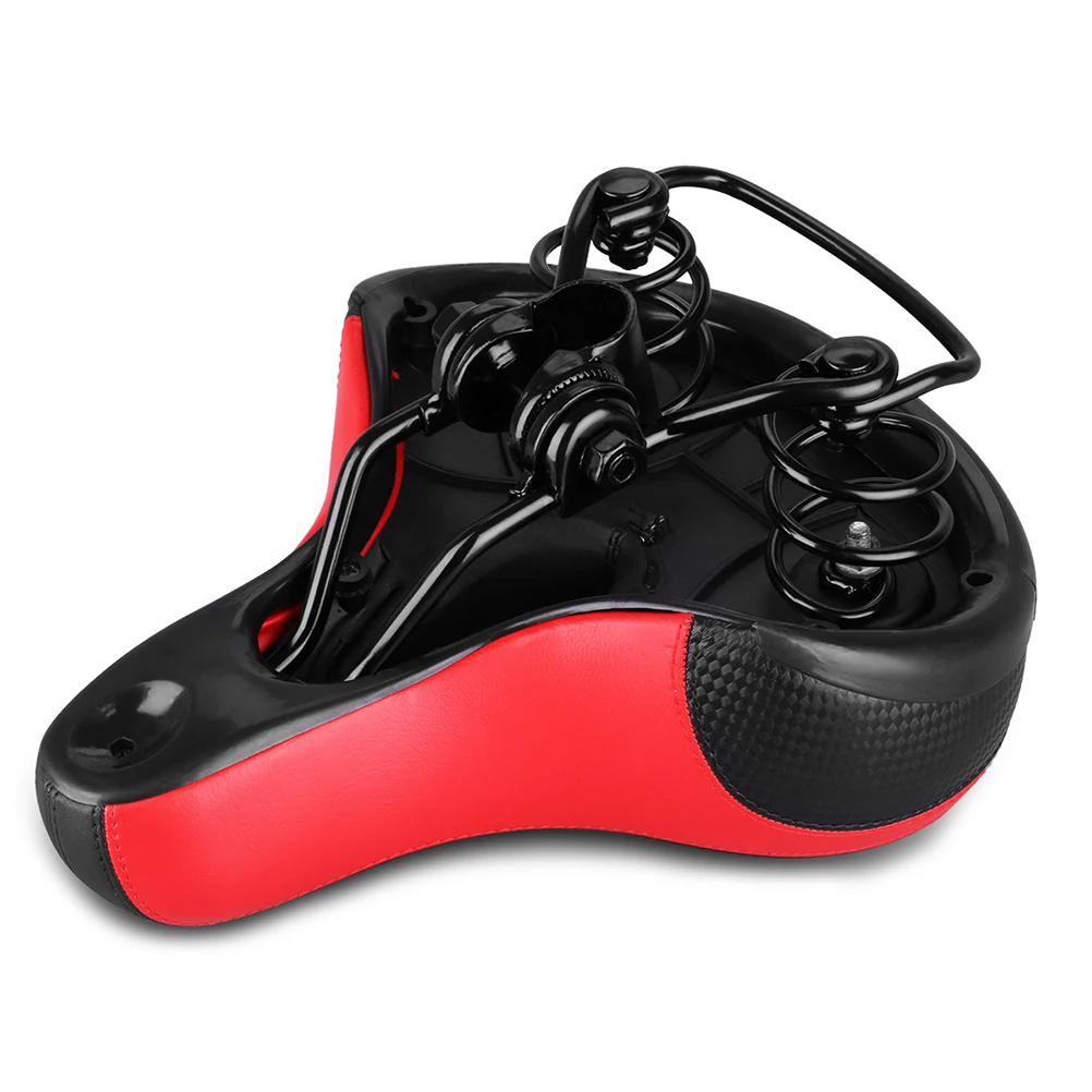 

Extra Large Bike Seat Bicycle Saddle with Tail Light Comfortable Replacement Cushion Bikes