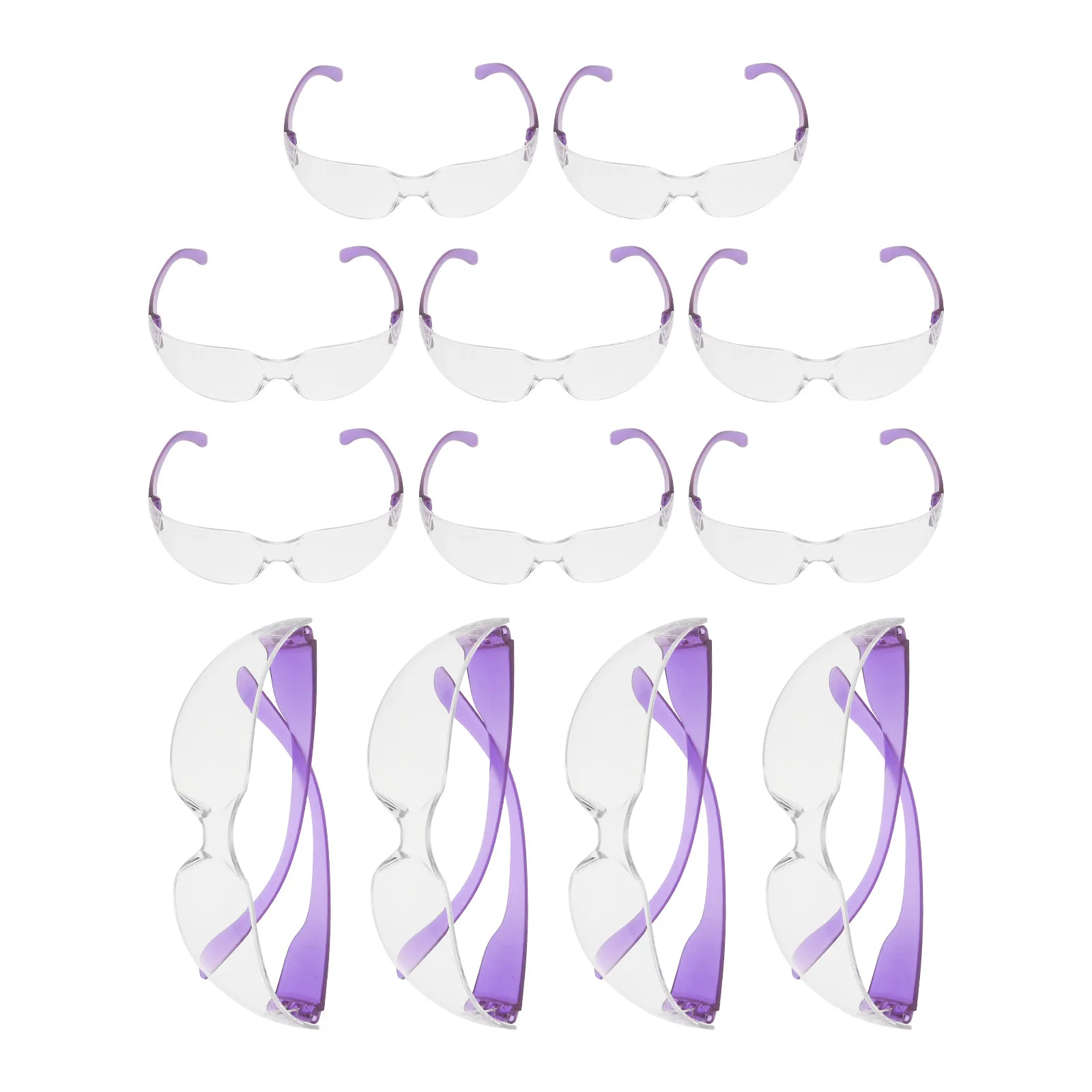 12Pcs Safety Glasses Protective Eyewear Splashproof Lab Goggles School Science Experiments Impact Resistant Scratch