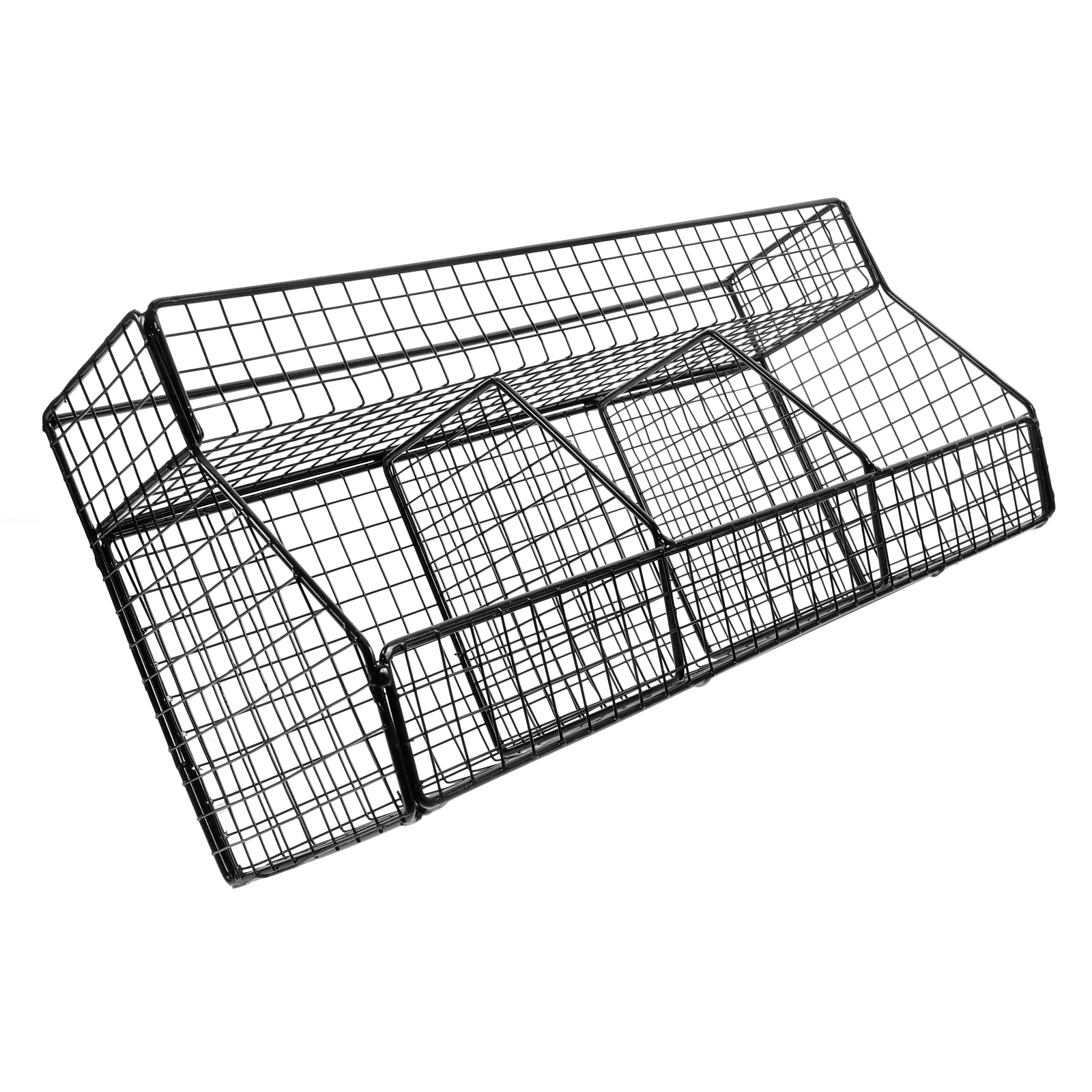 

Stainless Steel Kitchen Shelf Baskets Black 3 Tier Wall Mount Fruit Vegetable Garlic Storage Metal Baskets For Kitchen Decor