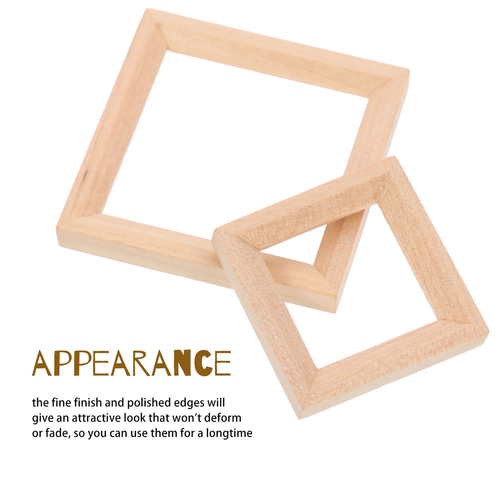 10 Pcs Solid Wood Frame House Accessories Mini Photo Furniture Frames Wooden Picture For Crafts Miniatures