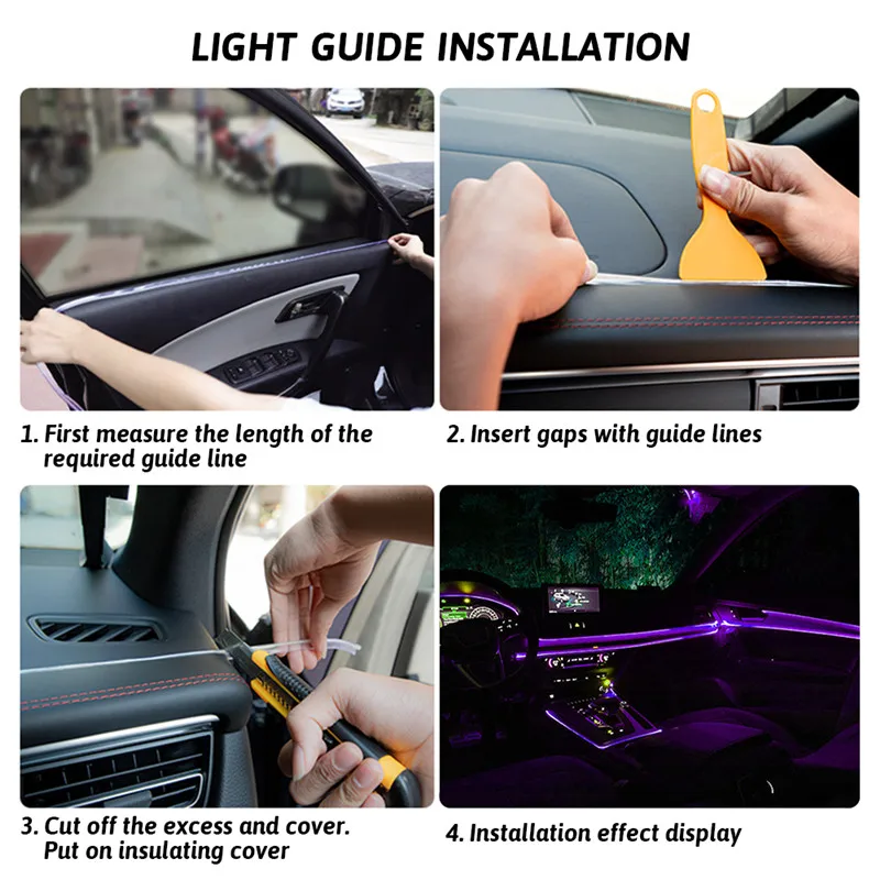 10 Colors Car DIY Flexible Ambient Light Neon Light For BMW E39 M5 E70 E71 X5 X6 E60 M5 E90 E92 E93 M3 Accessories