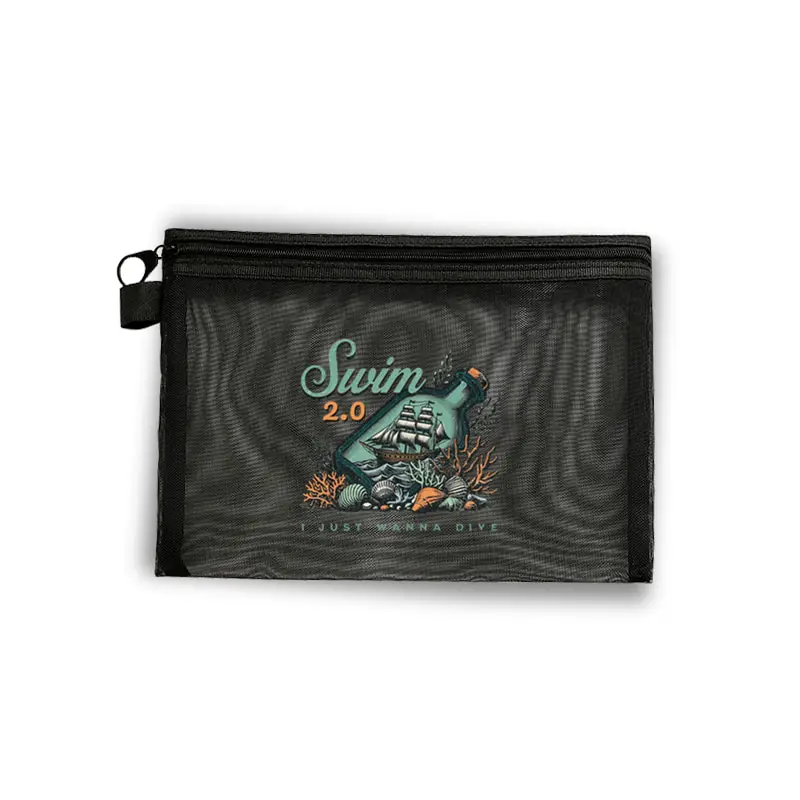 Swim Album Makeup Bag with A Zipper Spacious Storage Pouch Travel Ideal Vacation Mesh Bags Kpop Fan Gift Arirang 2.0 World Tour
