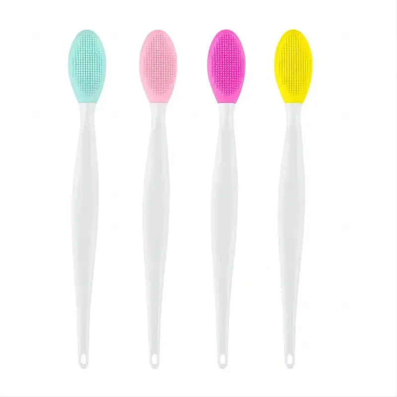1PC/4PCS  Beauty Skin Care Wash Face Silicone Brush Exfoliating Nose Clean Blackhead Removal Brushes Tools With Replacement Head