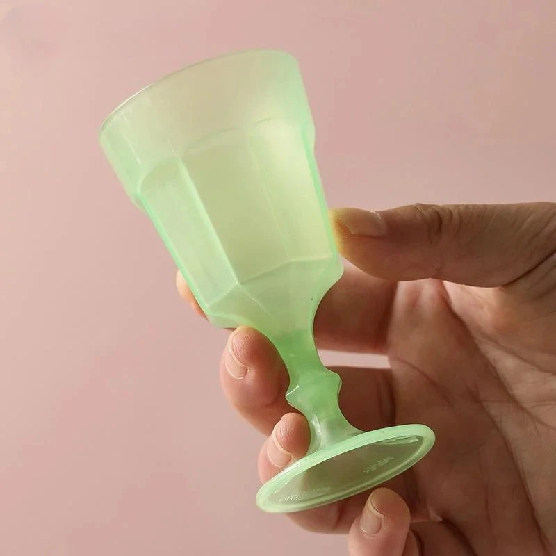 Reusable Wine Goblets 6pcs Colorful Plastic Cups For Easter Festival Family Party Tableware