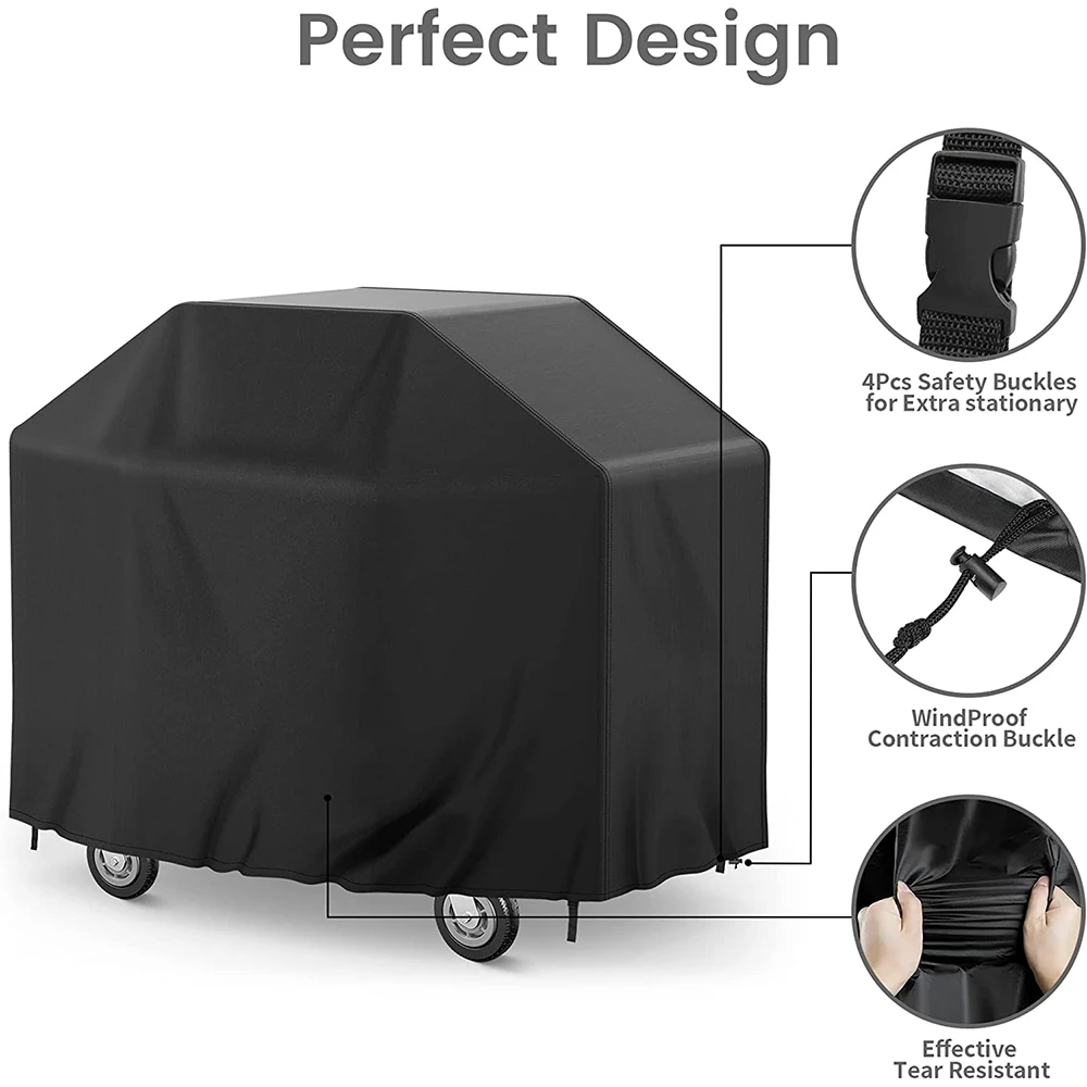 Barbecue Gas Grill Waterproof BBQ Cover Outdoor Heavy Duty  Fade Weather Resistant Upgraded Material for Char Broil and More