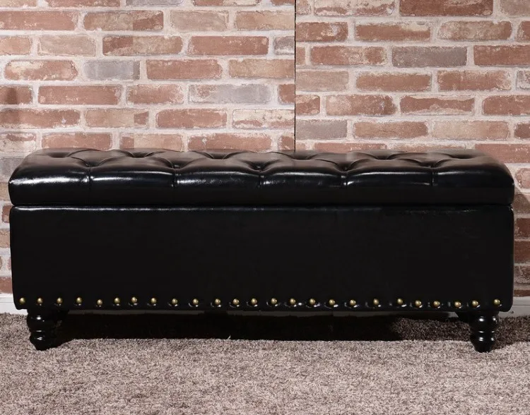 Storage Fitting Room Solid Wood Storage Box European Bedside Sofa Ottomans Bench for Sitting Shoe Changing Stool Shoe Cabinet