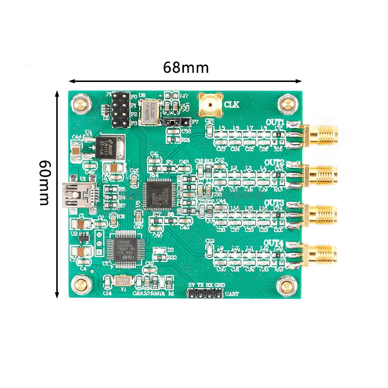 

AD9959 module RF Signal Generator Four Channel DDS Module AT Instruction Serial Output Sweep Frequency AM Signal-Generator