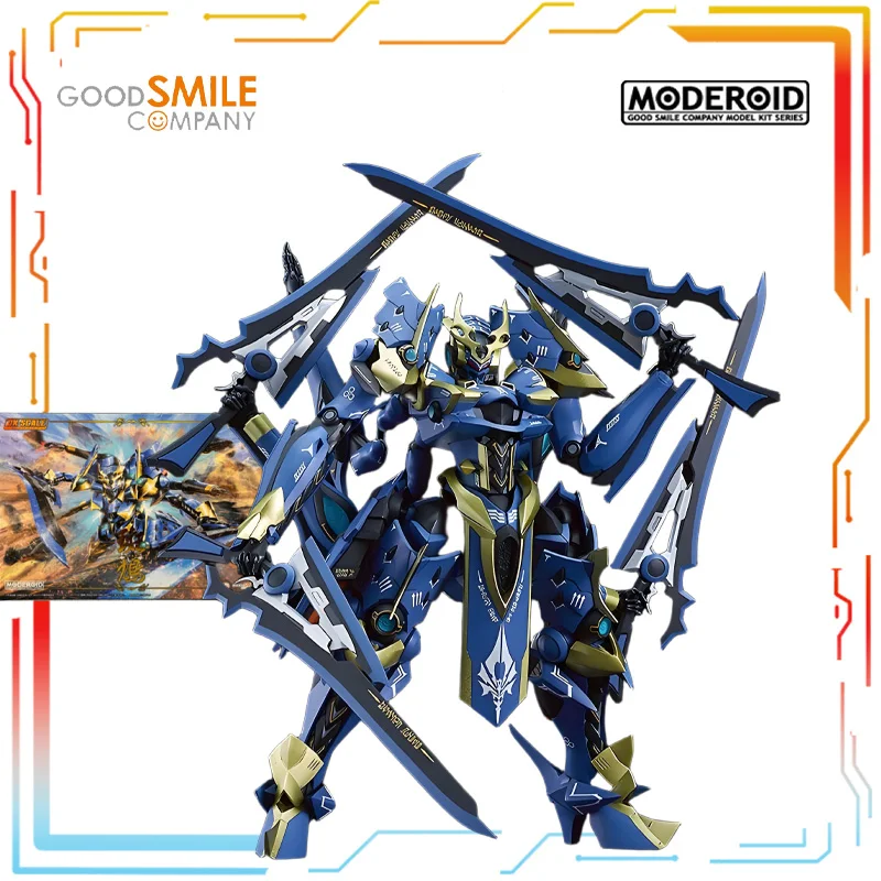 Rambut Lurus Asli GSC Original MODEROID Series Magic Knight Anime Action Assembly Model Mainan Model Ornamen Hadiah untuk Anak Laki-Laki