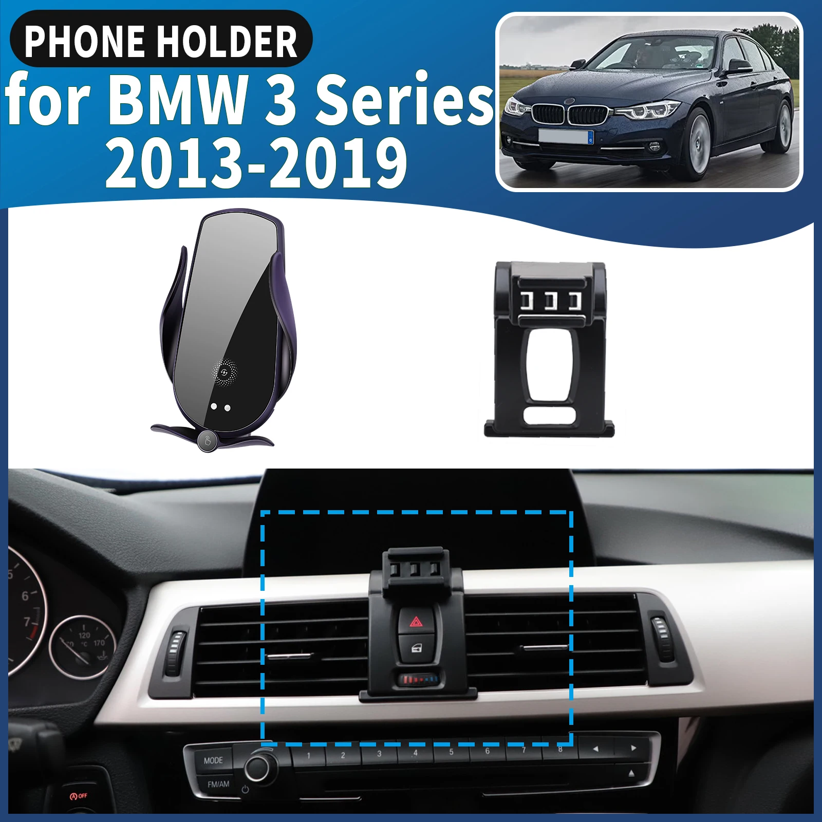 

fit for BMW 3 Series 2013 2014 2015-2019 ​​Car Phone Holder Mount Vehicle-Specific GPS Navigation Easy Installation accessoires