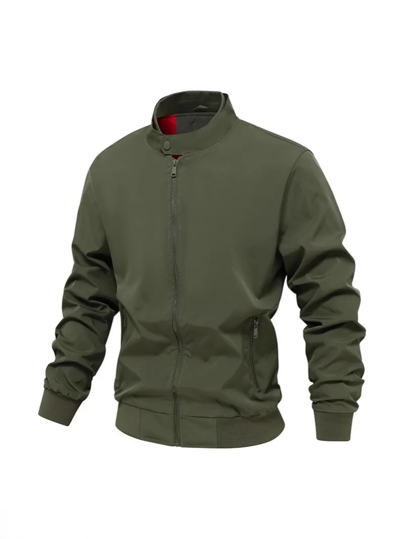 Men's Stand-Up Collar Casual Coat 2025 Fashionable Slimming Trendy Top Coat New Jacket for Stylish Men