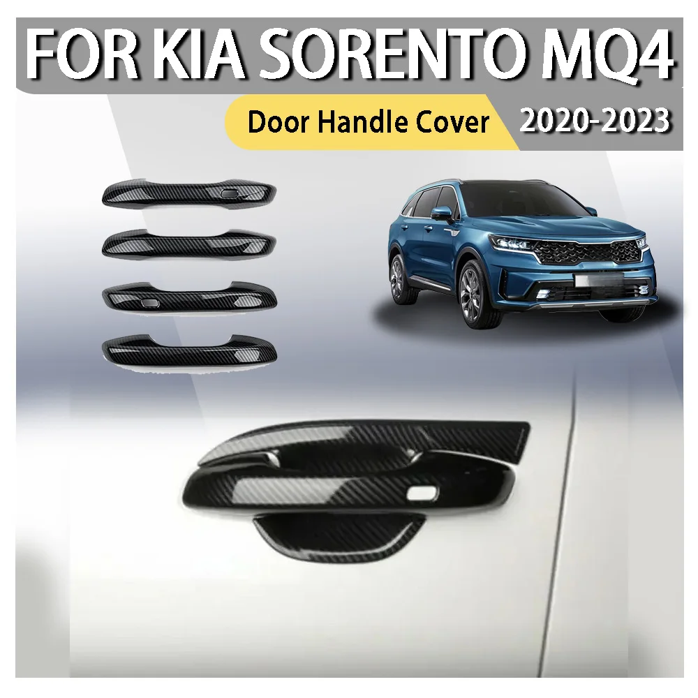 

Carbon Fiber Exterior Door Handle Bowl Moulding Cover For Kia Sorento MQ4 2020 2021 2022 2023 Car Trim Sticker Decor Accessories