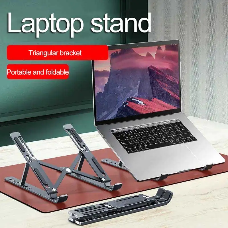 Portable Laptop Stand Aluminium Foldable notebook Stand Compatible with 10 to 15.6 Inches Laptops For Macbook Lenovo DELL