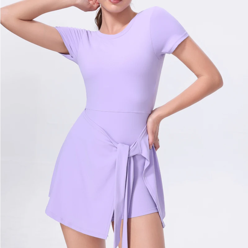 فستان DIAS FIT JOY الرياضي من قطعة واحدة يمنع المشي الخفيف بتصميم جميل من الخلف، تنورة اليوغا، تنورة التنس، الإحساس العاري #2