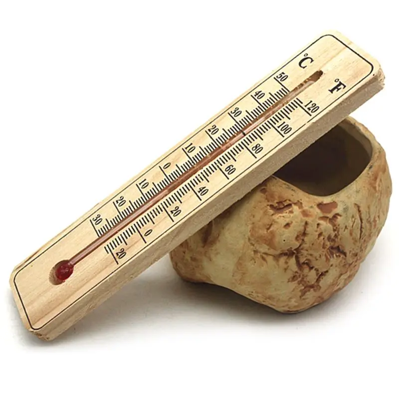 Wall Hang Thermometer Indoor Outdoor Garden House Garage Office Room Hung Logger -30~50℃/-20~120℉ wood color Wall hung