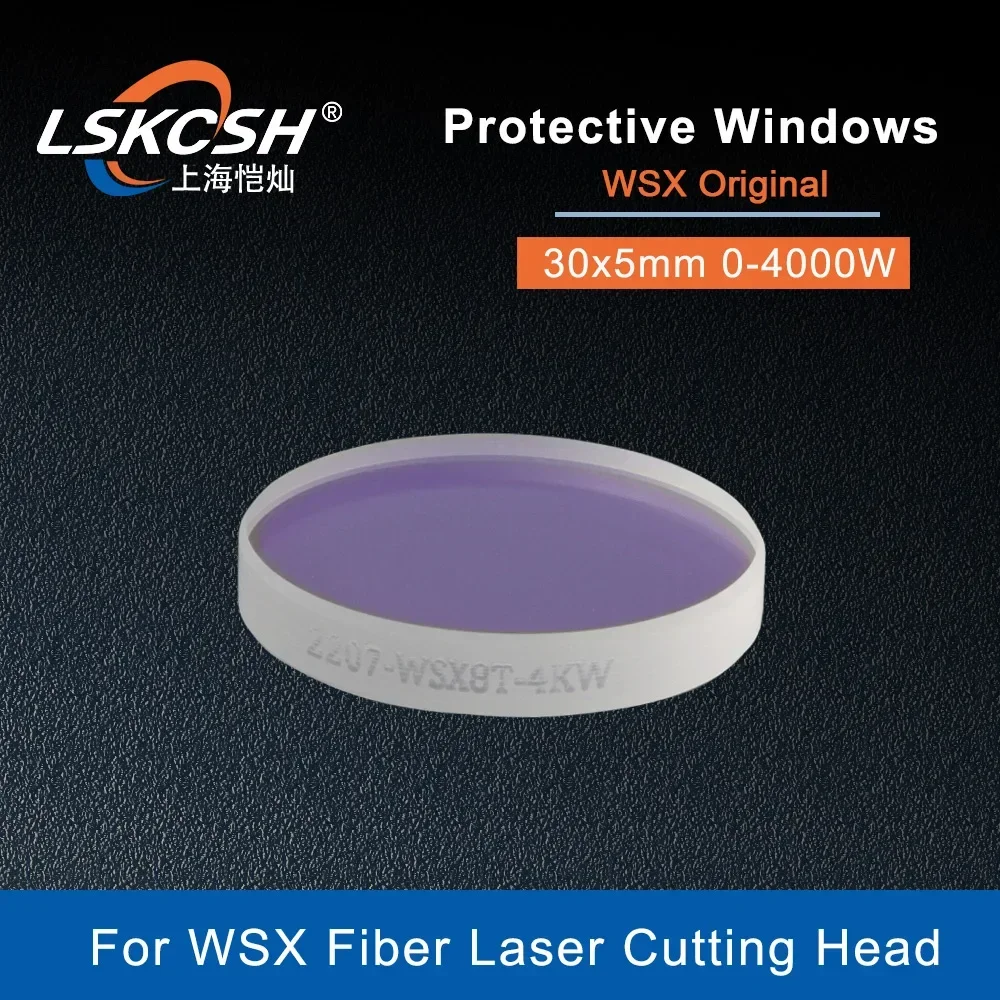   10Pcs/Lot WSX Original Protective Lens Cover Slides 30*5mm 0-4000W For WSX Fiber Laser Cutting Head NC30 KC15  HSG Head