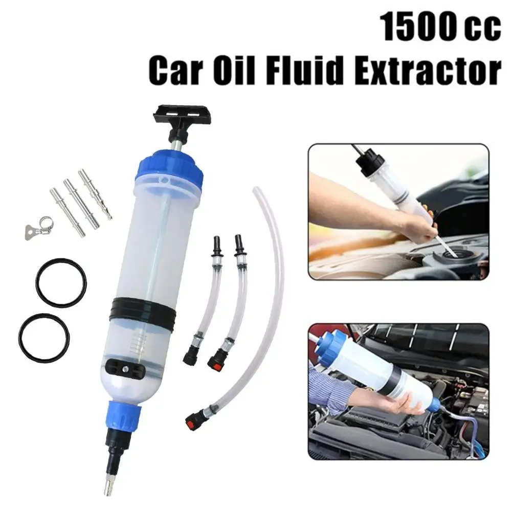 Seringa de óleo bomba seringa extrator líquido bomba transferência combustível automóvel 1500ml grande capacidade para fluido freio motor coolant