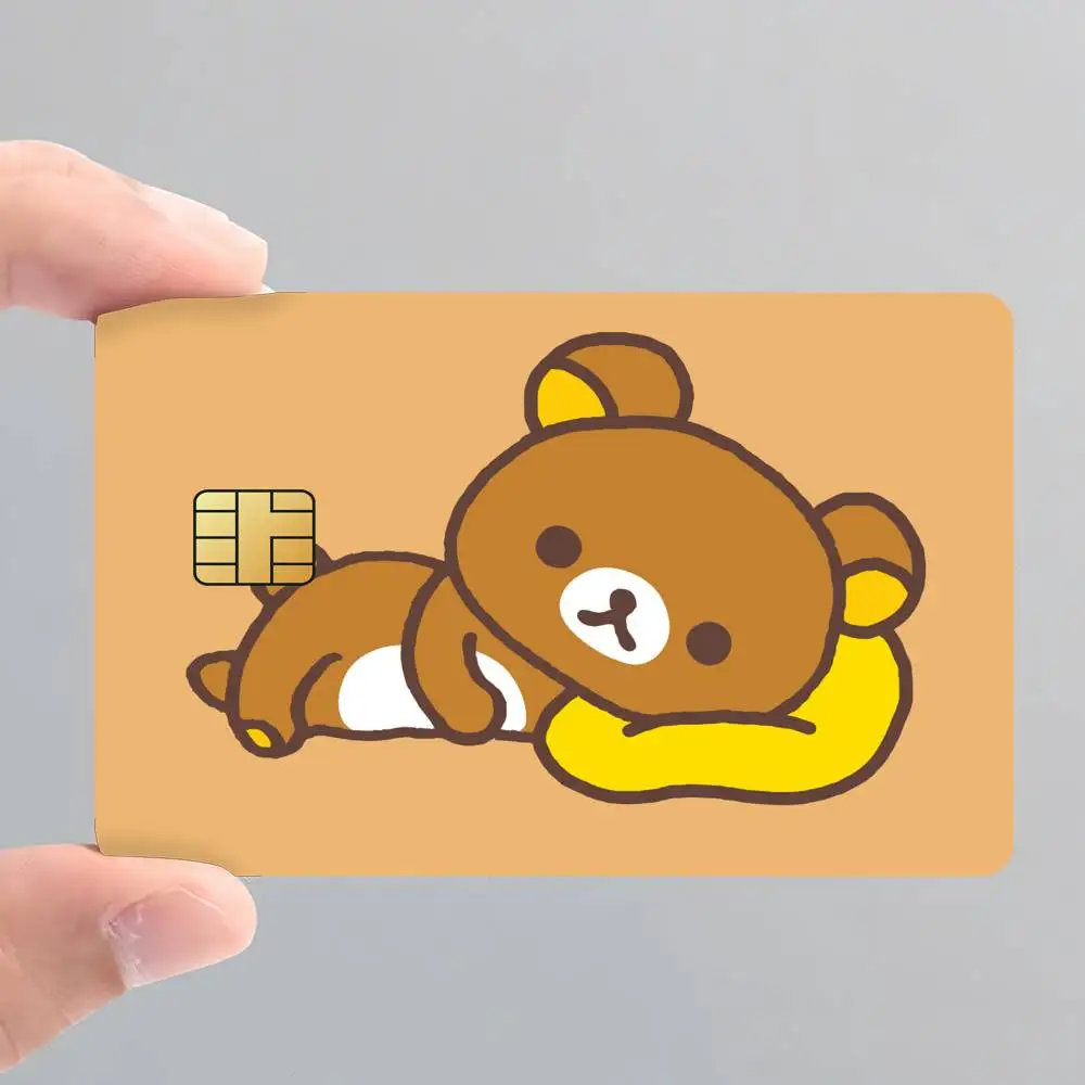 Cartoon R-RilAkKuMa-A Card Stickers for Bank Access Protective Waterproof Film Cover Sticker Surprise Gift