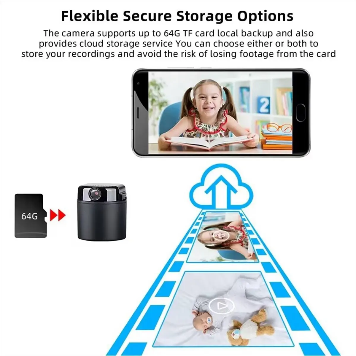 Camera Wifi Smart Home Surveillance Security Night Vision 1080P HD Small Wireless Camcorder IP Remote Monitoring Cam