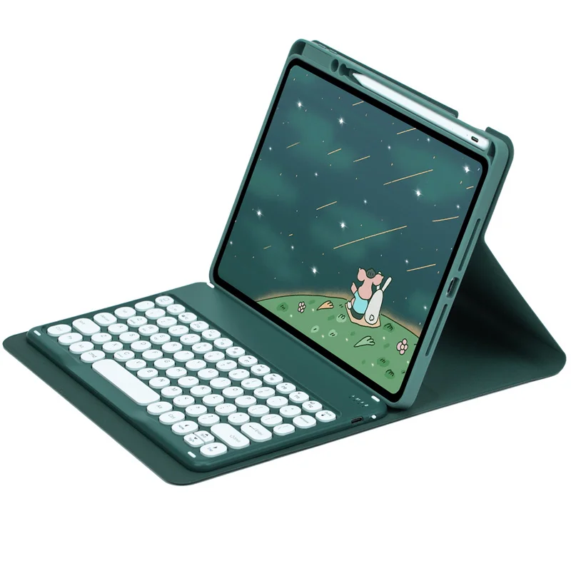 Imagem -03 - Capa de Teclado Rotativo para Samsung Galaxy Tab s9 fe Plus Mais 12.4 Capa com Suporte de Lápis Capa de Teclado Magnético Teclado 360 °