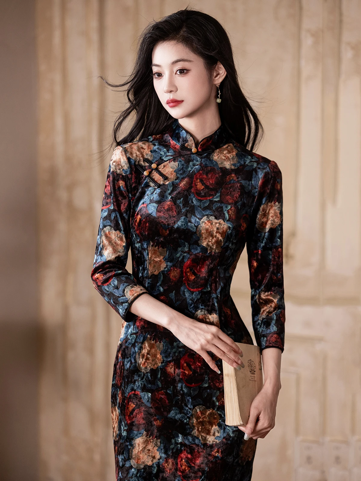 

Ele Diamond Velvet Young Sle Long Sve White Enhancing High Quali Chinese New Sle Daily Wear Autumn 2025