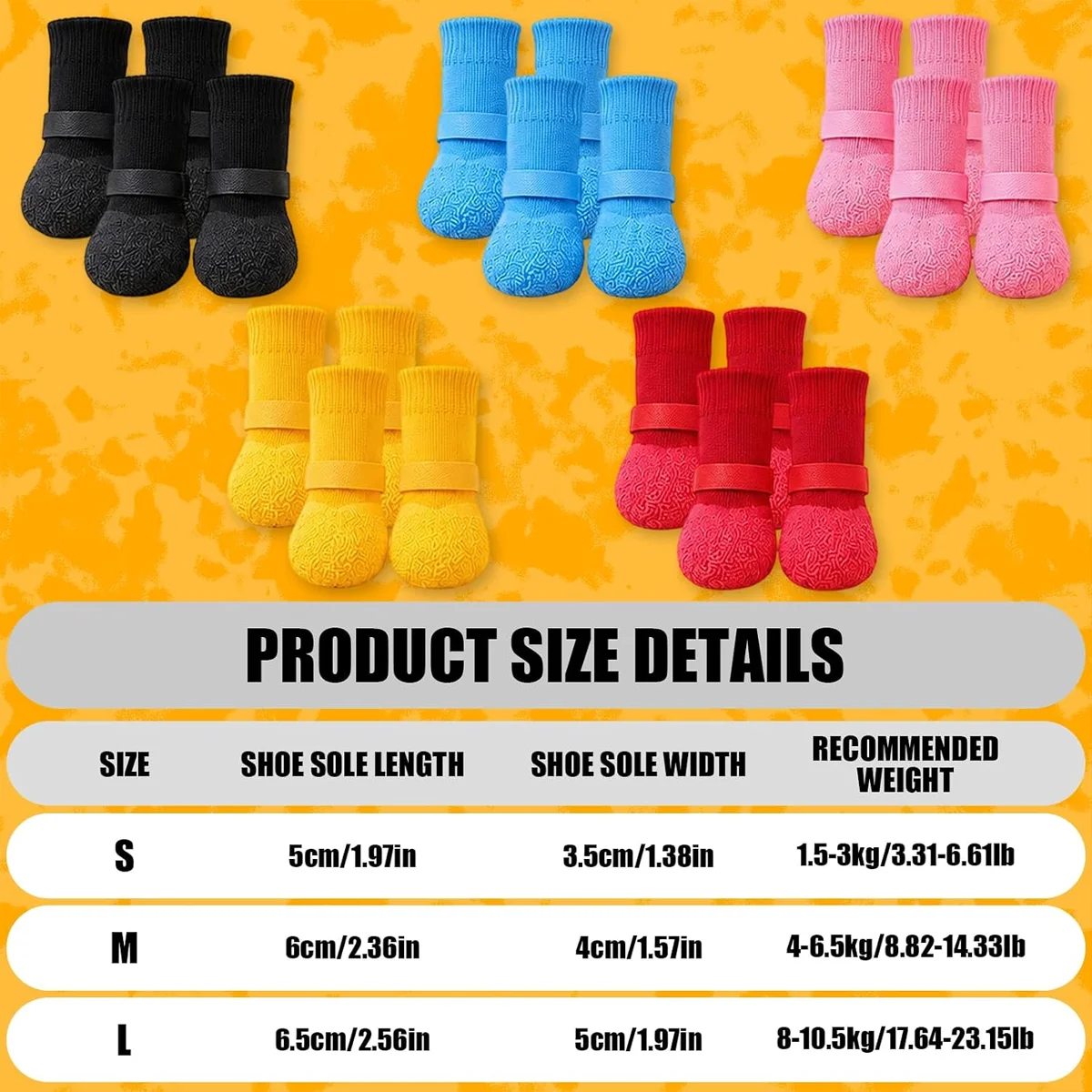 Pet Anti-Slip Dog Socks Prevent Cats & Dogs Licking Paws Waterproof Socks Suitable For Indoor Wooden Floors Outdoor Hot Roads - view 4