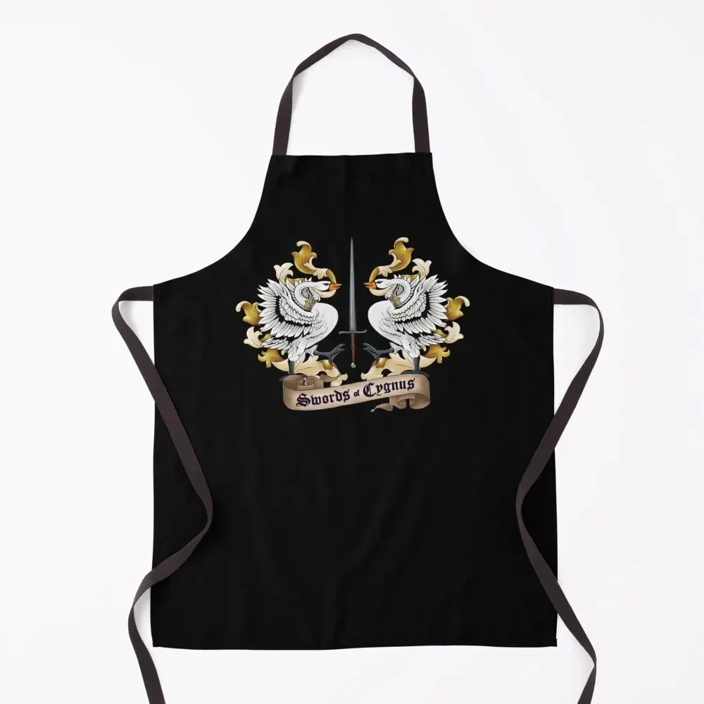 The Regal Swan Apron Kitchen Kawaii Accessories christmas Apron