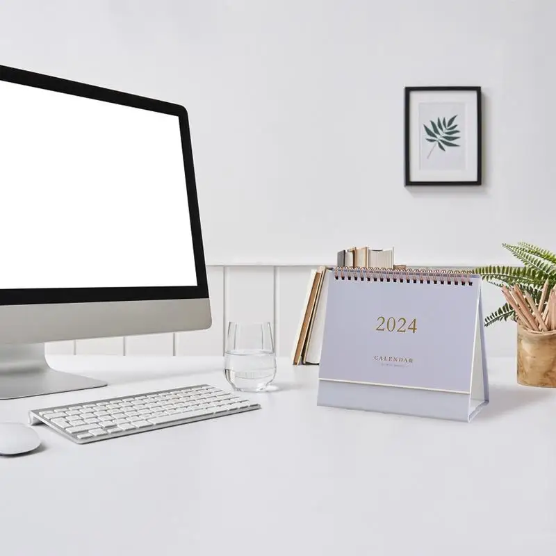 Calendrier de bureau debout pour la maison, calendrier de table 2024, calendrier de bureau, mémo élégant, notes debout, mini calendrier 03, calendrier de bureau 2024