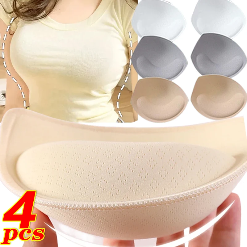 3D Thicken Push Up Bra Pads Inserts Women Underwear Breast Lift Breathable Sponge Padded Bra Pad Lining Swimsuit Bra Insert