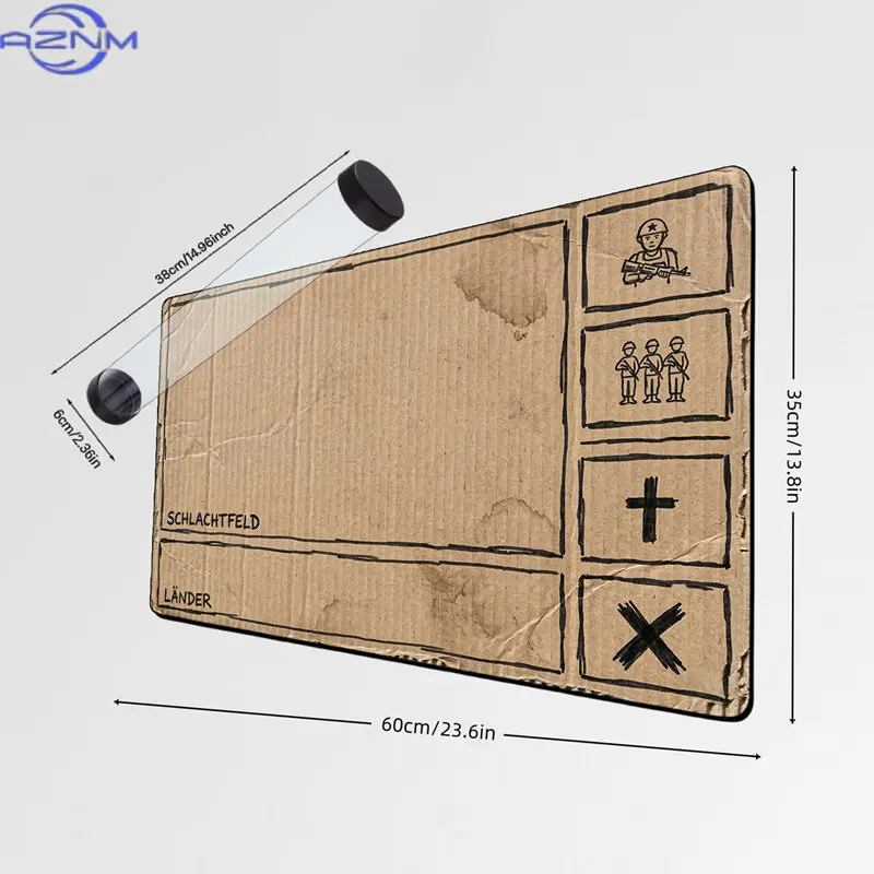 Funny Homeless Man TCG Playmat, Cardboard Design, Divided Zone Game Mat, Trading Card Game Play Mat, Smooth Surface TCG Playin