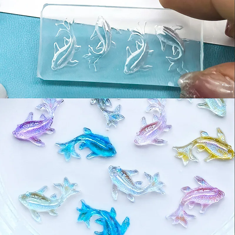 바다 쉘 불가사리 3D 실리콘 네일 금형 장식 여름 해파리 DIY 디자인 매니큐어 템플릿 조각 네일 아트 스텐실 도구