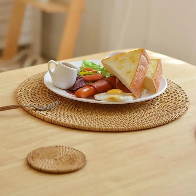 Tragbares Rattan Accessoire für Heim-, Büro- oder Outdoor -Picknicks M68E