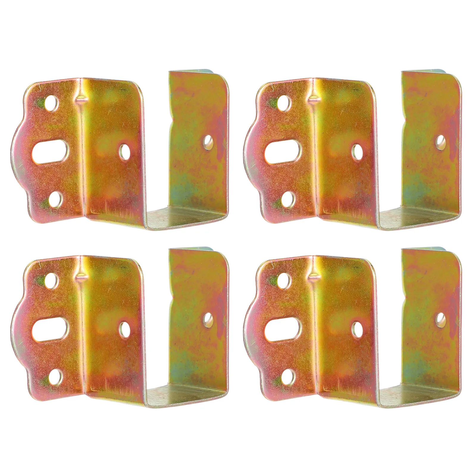 Furniture Rails Hardware - 4Pcs Bed Rail Brackets Thickened Metal