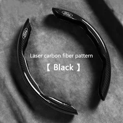 Carbon fiber Car Steering Wheel Cover Non-slip Protector Sleeves For Ford Fiesta C-Max Kuga Ranger Raptor KA Fusion ST Transit