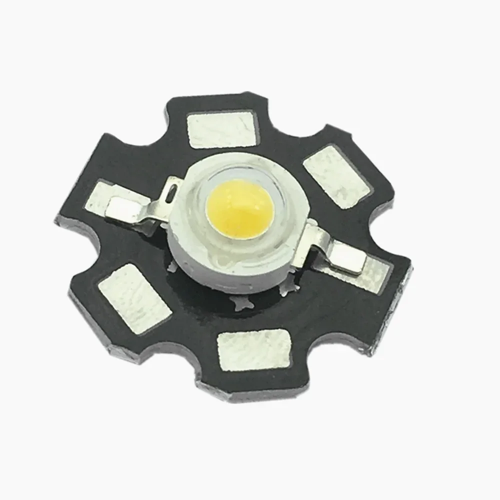 10PCS 1W 3w High power LED Lamps white /warm white 30mil 45mil Chips high light with heat sink