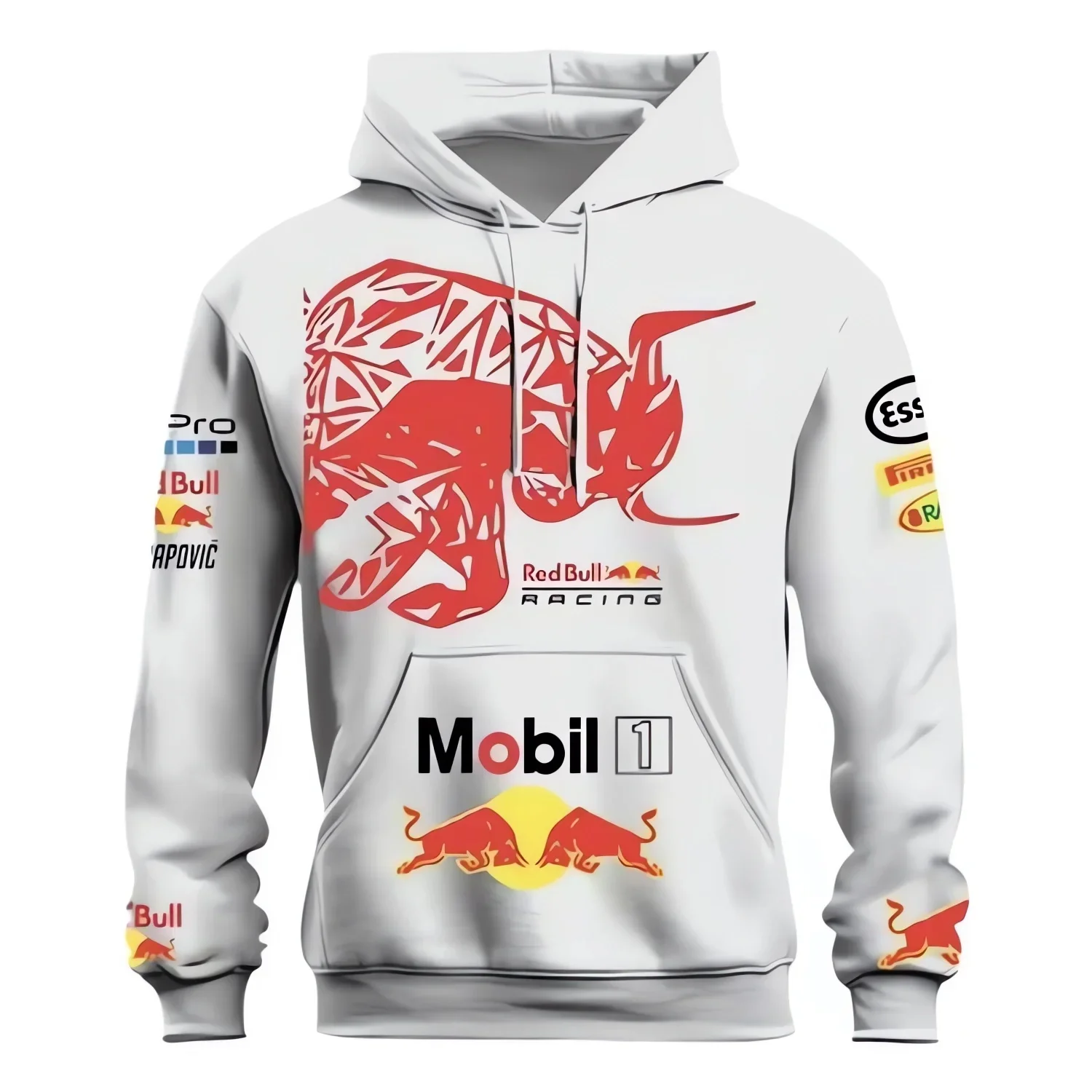 New Red Bull Racing Hoodie Fashion 3D Printing Fashion Men's Hoodie Outdoor Sports Hoodie Red Bull Motorcycle Hoodie