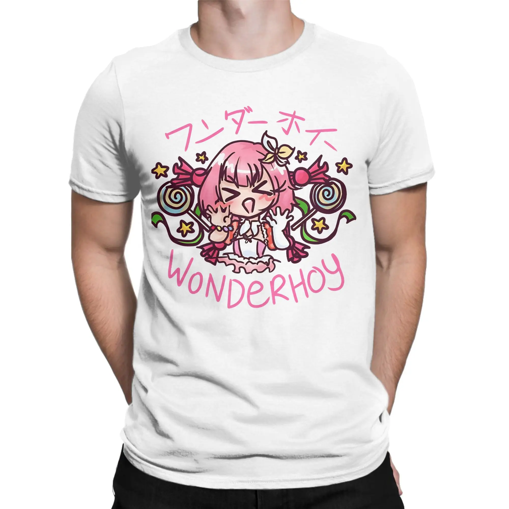 Unique Chibi Emu Otori T-Shirt Men Women Crew Neck Pure Cotton T Shirt Singer Anime Short Sleeve Tees Original Tops