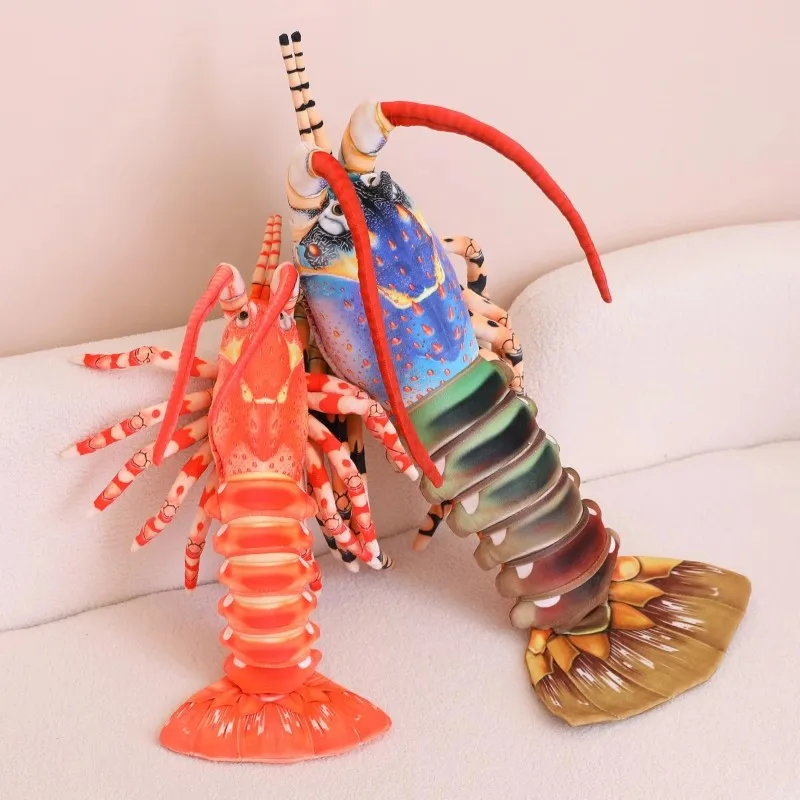 Simulated Animal Lobster Restaurant Food Model Crayfish Wild Nature Sea Ocean Plush Toy Doll Girl Boy Aquarium Marine Park Gift