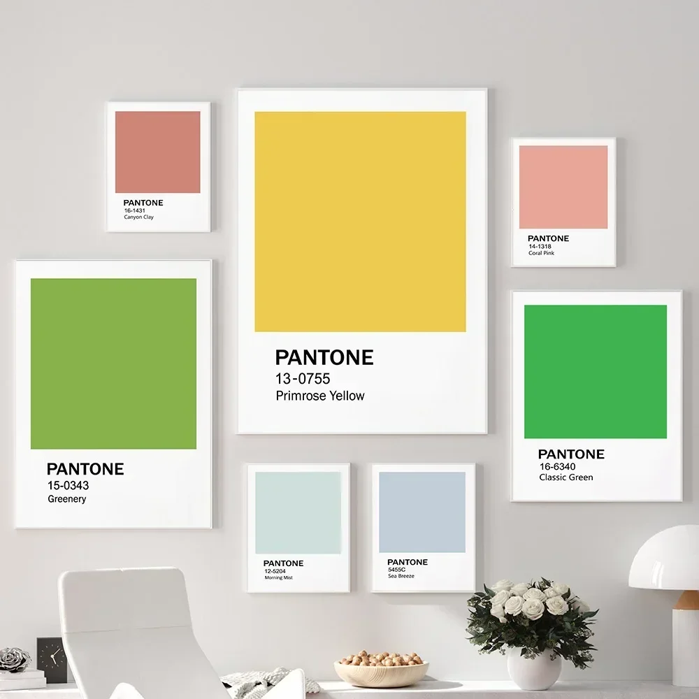Unframe Canvas Painting Pastel Pantone Colours Prints Wall Art Gallery Modern Noridc Art Aesthetic Posters For Living Room Decor