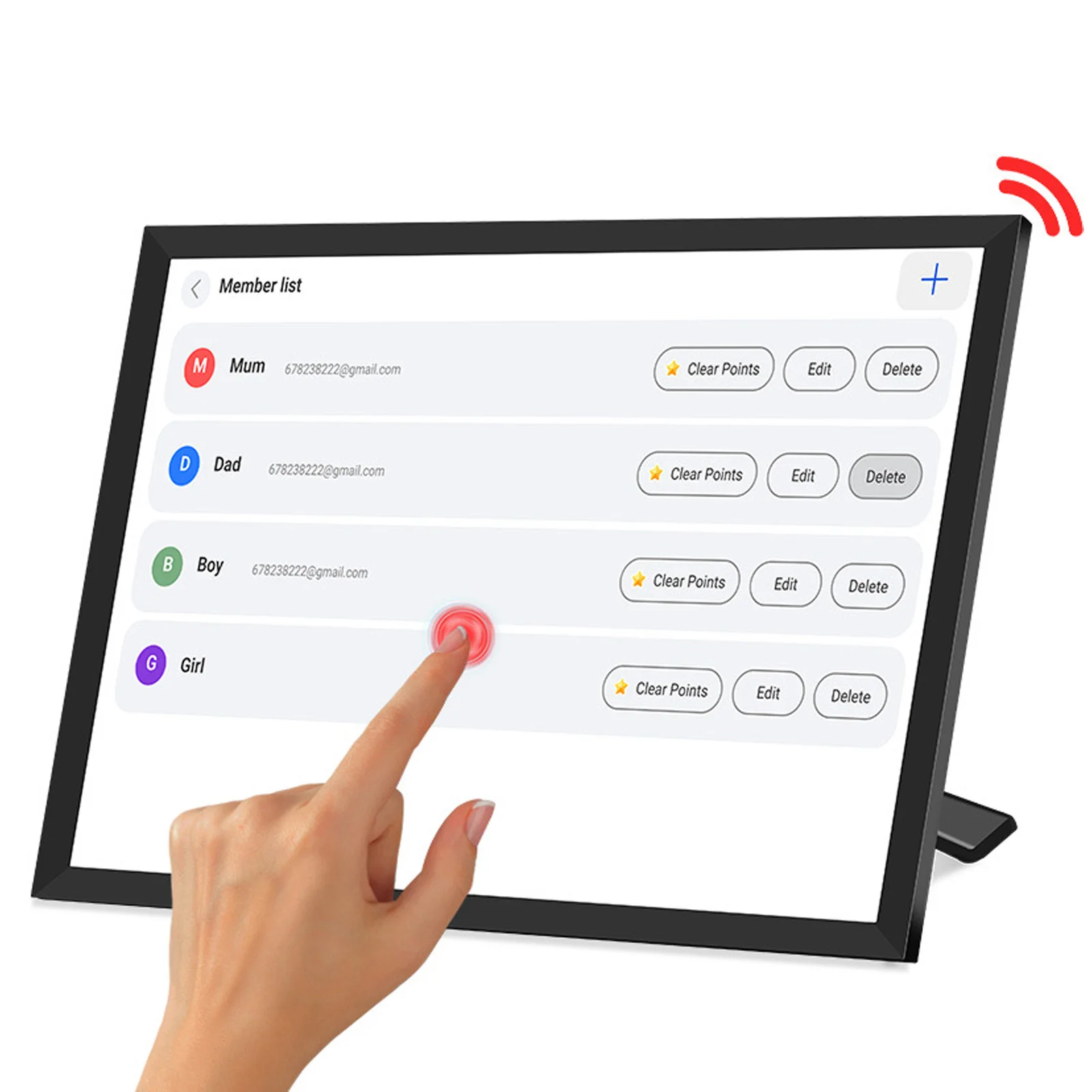 10.1in Smart Digital Calendar and Planner HD Touchscreen Smart Calendar with Chore Chart Meal Plans for Family Office