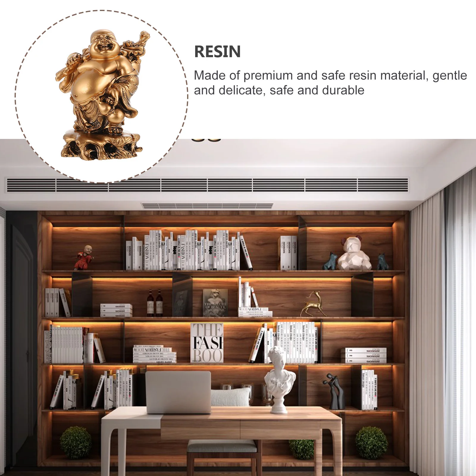

Chic Decor Office Figurines Desktop Decoration Retro Home Statue Buddhism Ornament