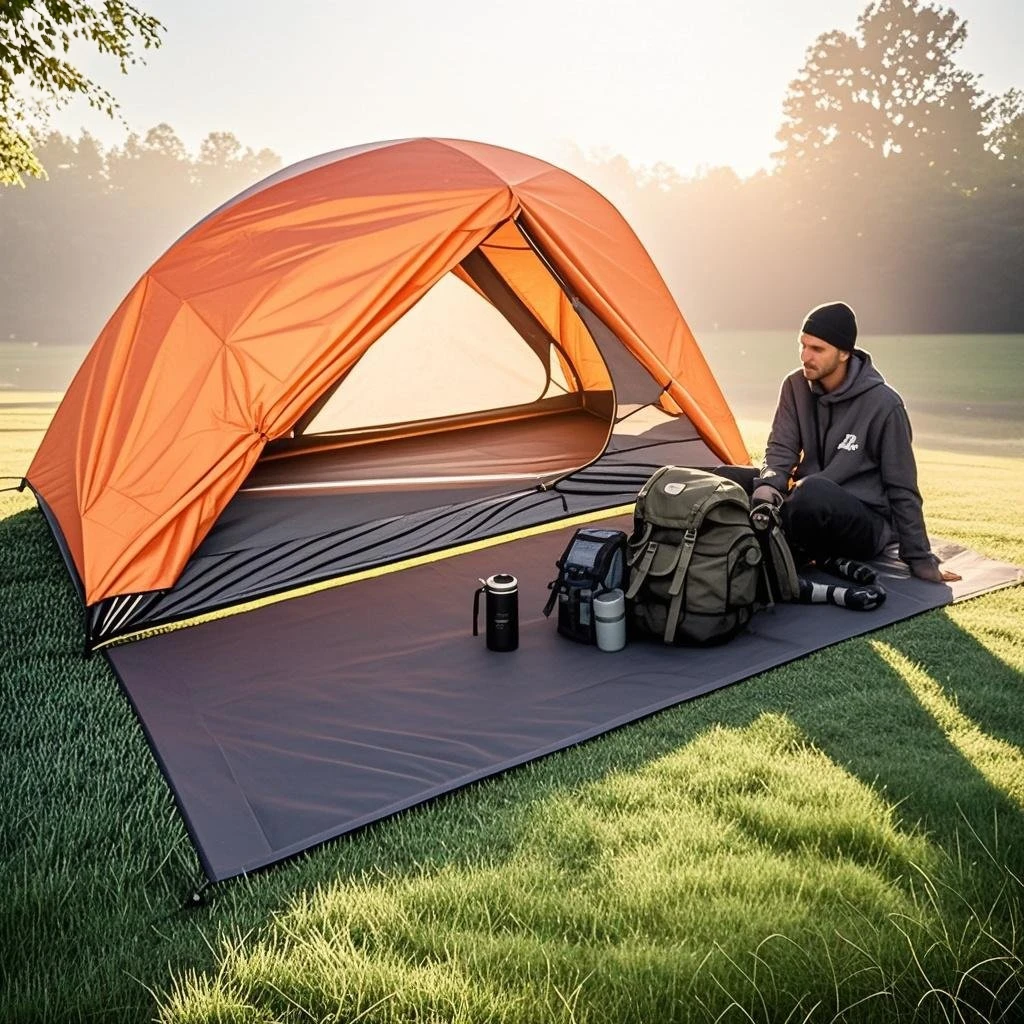 ​Quick-Set 1-Person Aluminum Shelter with Foldable Ground Mat - Ultra-Packable for Solo Adventures