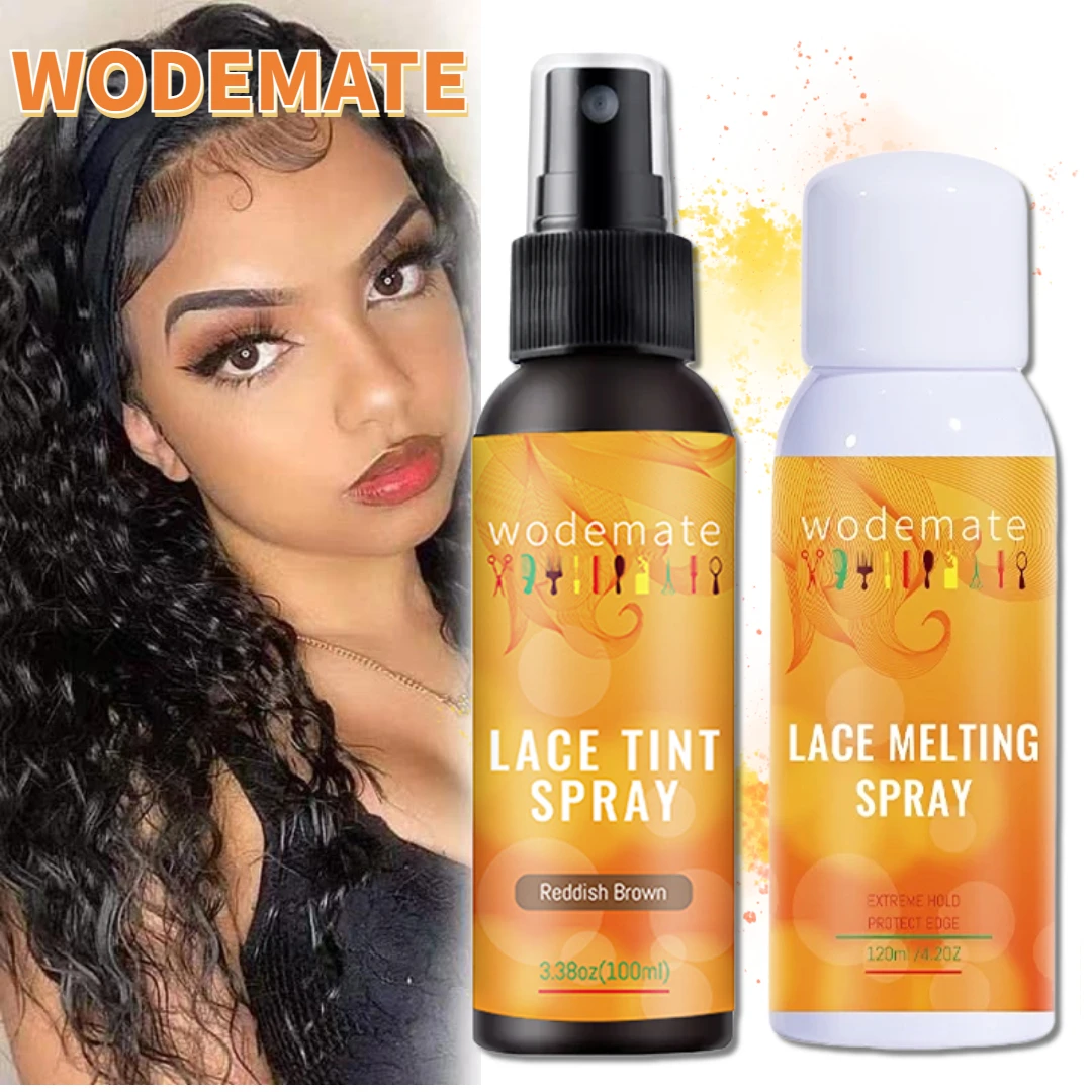 

Lace Tint Mousse For Lace Wigs Sweatproof Wig Tint Spray+Lace Melting Spray Glueless Wig Holding Spray For Frontal Hairpiece