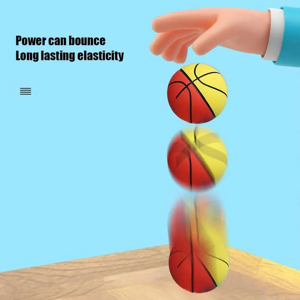 Baloncesto pequeño elástico ultraalto para niños, juguete para el estrés de la mano, Mini pelotas de goma para agarre de baloncesto, juegos deportivos al aire libre