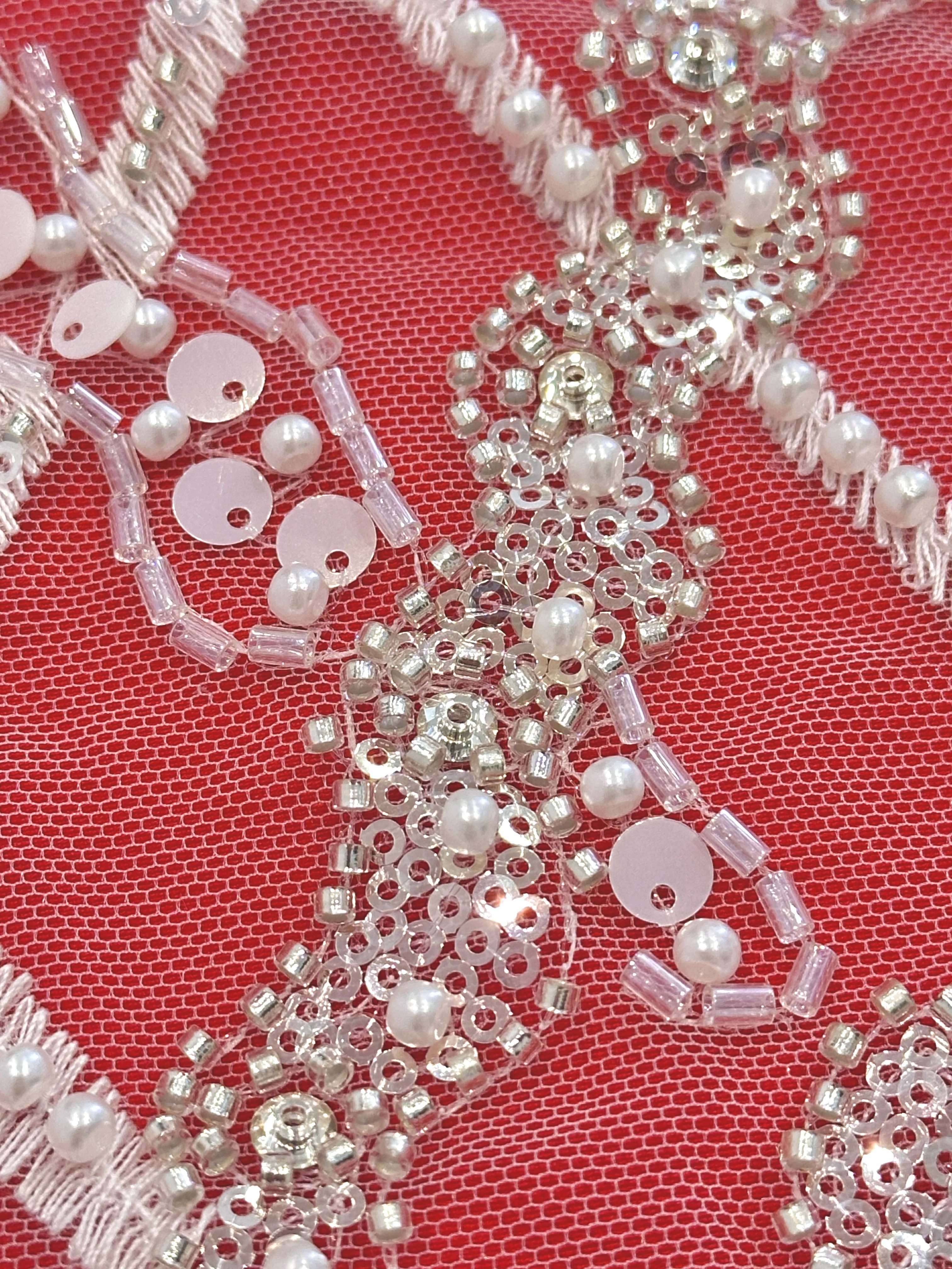 Luxury Sequins Lace Fabric French Beads Nigerian Sequins Tulle Materia African Mesh Stones Lace Fabric