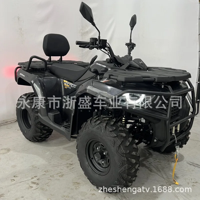 ATV 300cc, 4-Wheel All-Terrain Vehicle, CVT Water-Cooled Large Double Seat, Off-Road Quad Motorcycle