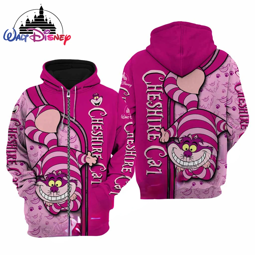 

Alice's Adventures Che cartoon Disney 3D Print High-quality Flannelet thickening Zipper/ Hoodies Men Women design Pullover Tops